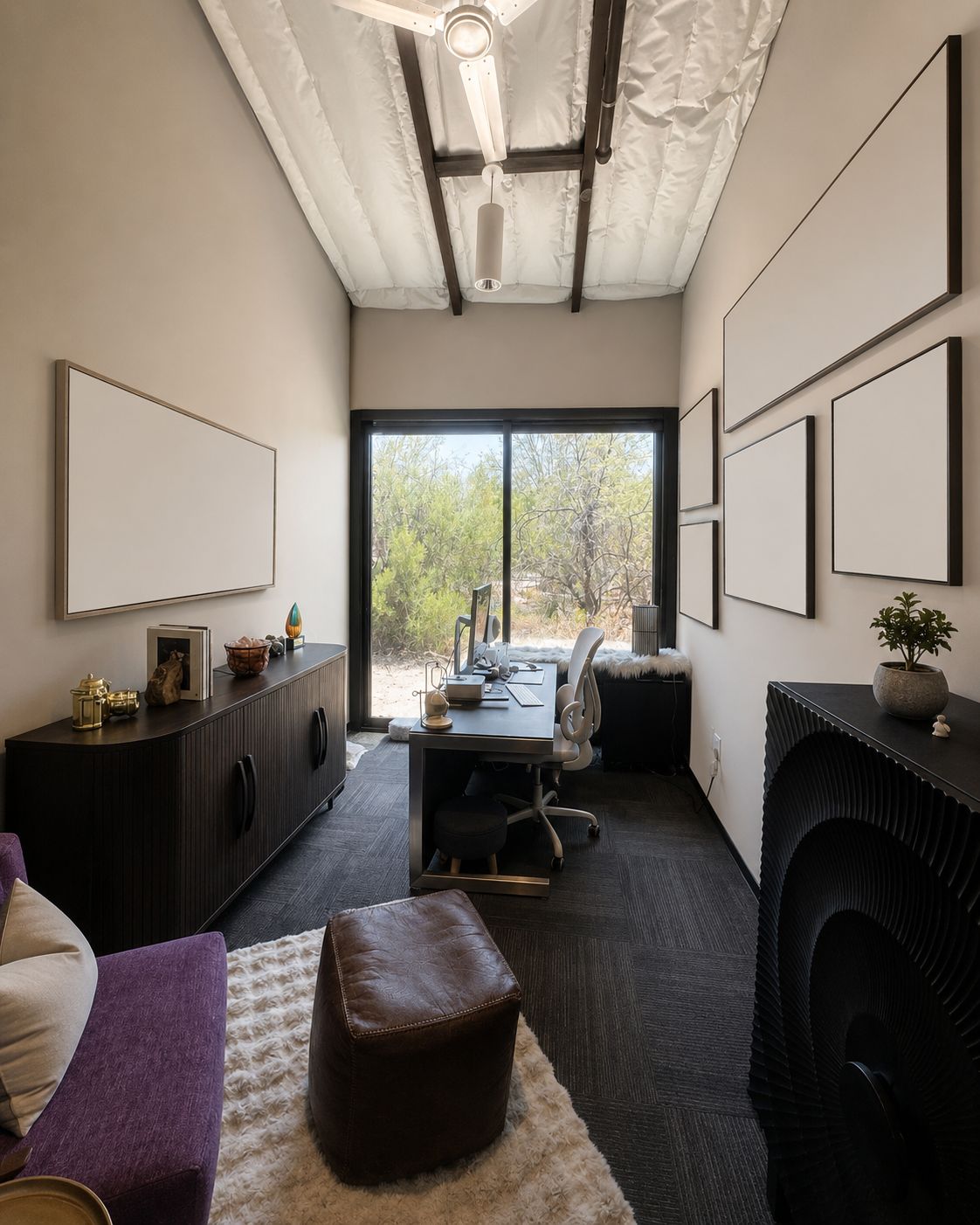 Inside Sarah L Glabman's private fine art showroom in North Scottsdale, Arizona