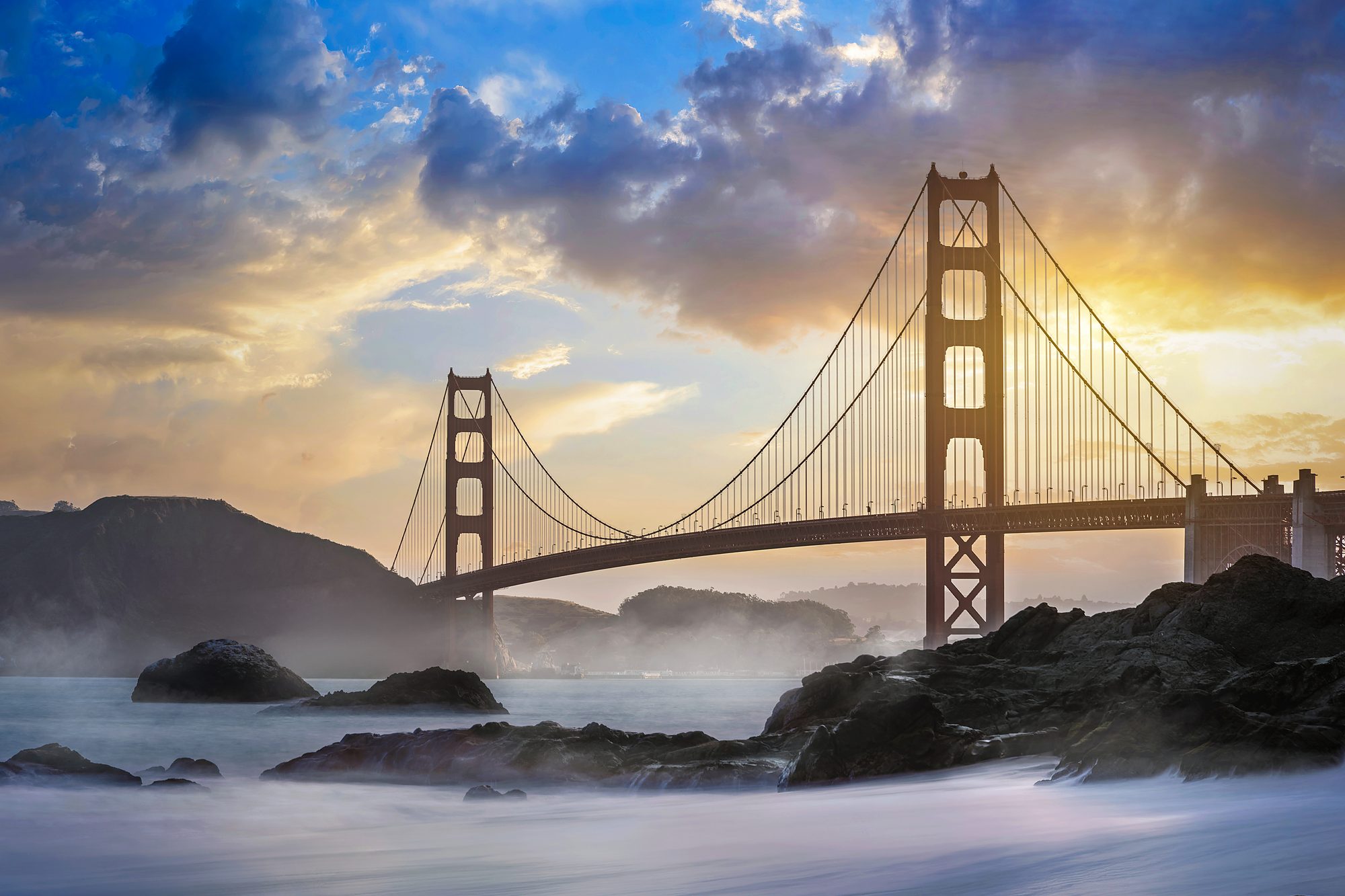 Golden Gate Sunrise - Golden Gate Bridge, San Francisco - SLG Masterworks